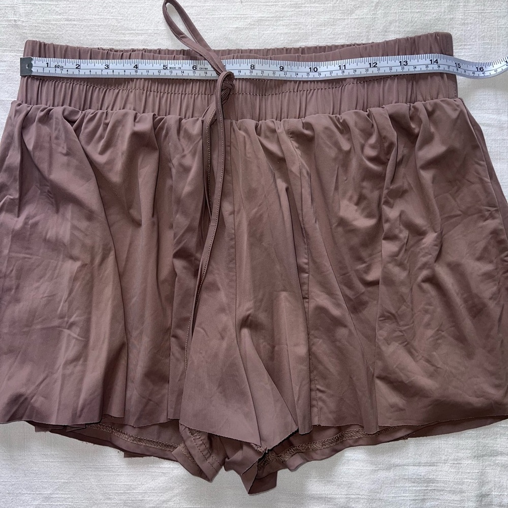 Altar'd State AS Revival Rhythm Flowy 2-in-1 Running Shorts in Brown - Picture 5 of 5